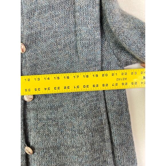 Bonnie Lee Leroy Button Up Cardigan Womens 40 Gray Knit Mohair Wool Nylon Blend - Picture 8 of 9